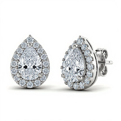 Maddy Pear Shape Lab Diamond Earrings - jewelslane