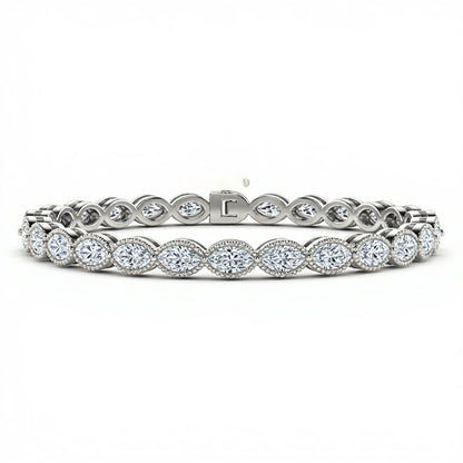 Maeve Marquise Shape Lab Diamonds Tennis Bracelet - Jewelslane