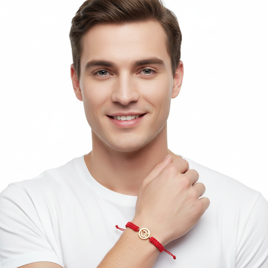 Gold Plated silver Om Rakhi