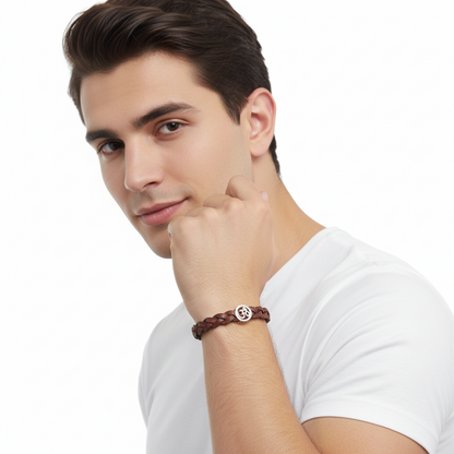 Trendy Om Bracelet in Silver