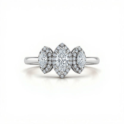 Maria Marquise Shape Lab Diamond Solitaire Ring - Jewelslane