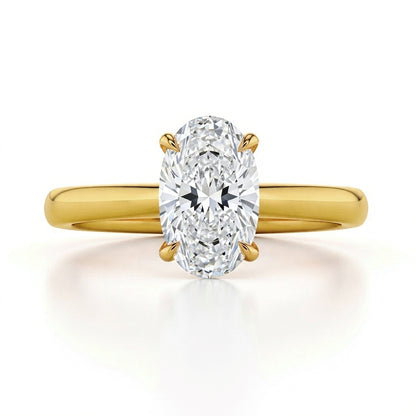 Mila Oval Shape diamond solitaire ring - Jewelslane