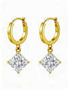 Nabila Princess Cut Diamond Hoop Earrings - Jewelslane