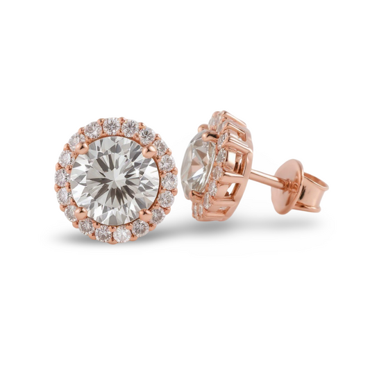 Nadia Round Brilliant Lab Diamond Earrings - jewelslane