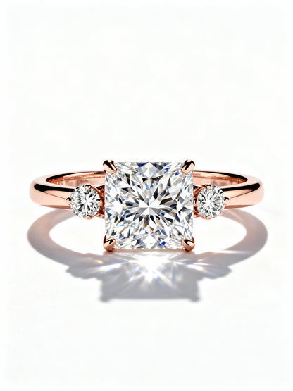 Nafisa Princess Cut Lab Diamond Soitaire Ring - Jewelslane
