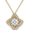 Nage Princess cut Lab Diamond solitaire Pendant - Jewelslane