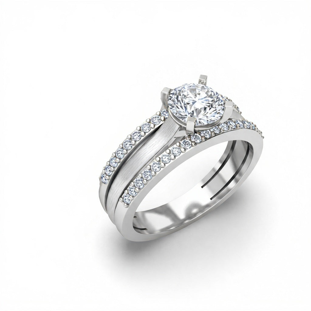 Naima Lab Grown Diamond Soitaire Ring - Jewelslane