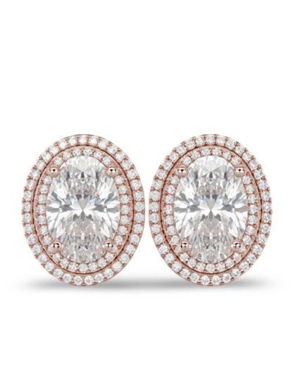 Naima oval Shape Lab Diamond Solitaire Earrings - Jewelslane
