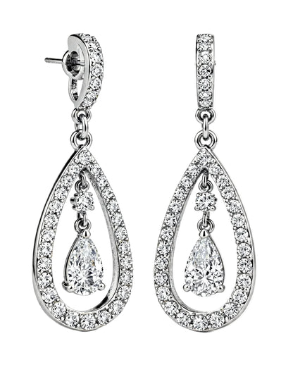 Nalini Pear Shape Lab diamond earrings - Jewelslane