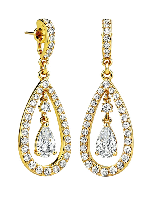 Nalini Pear Shape Lab diamond earrings - Jewelslane