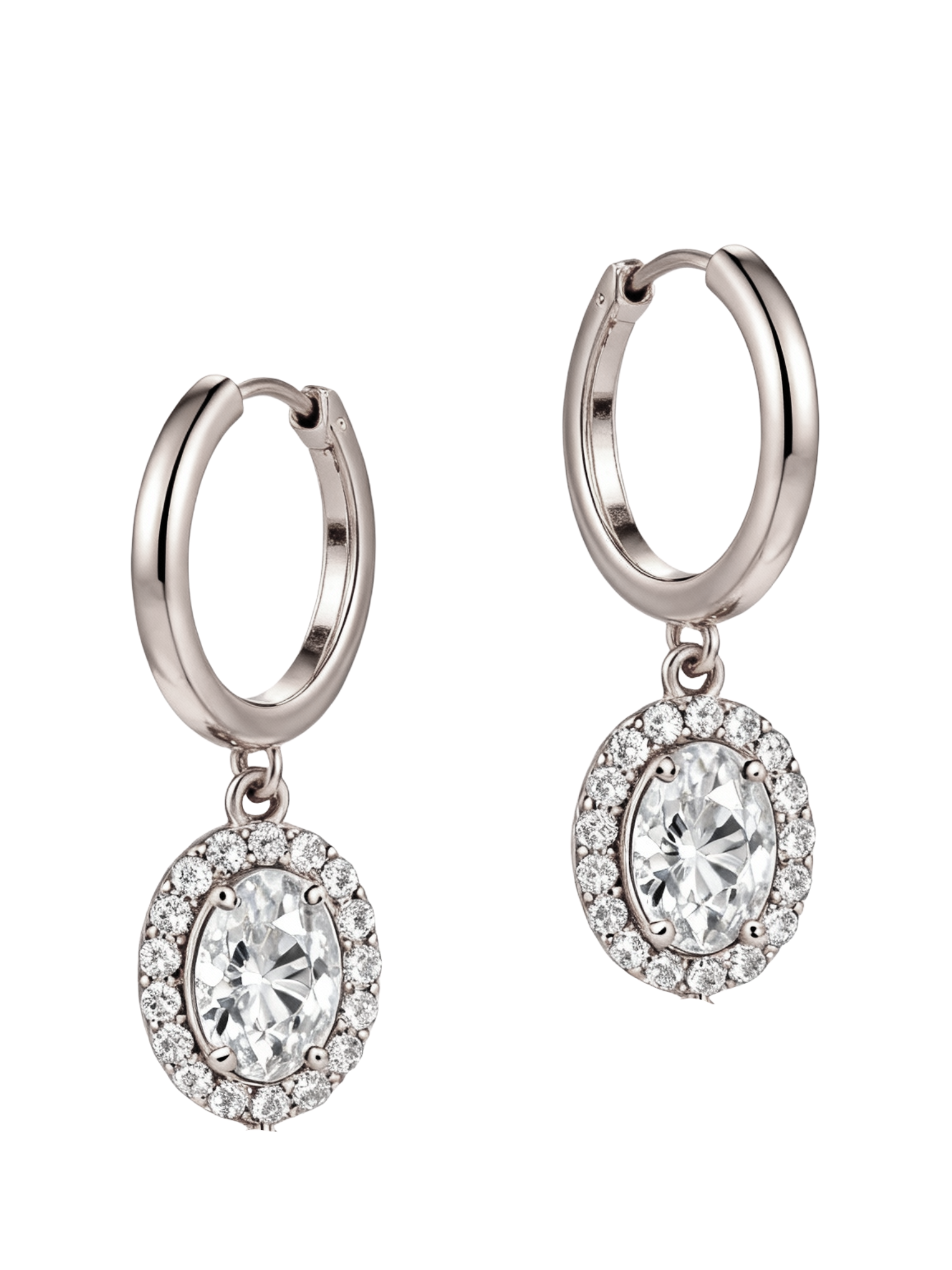 Neha Oval shape Lab Diamond solitaire Earrings - Jewelslane