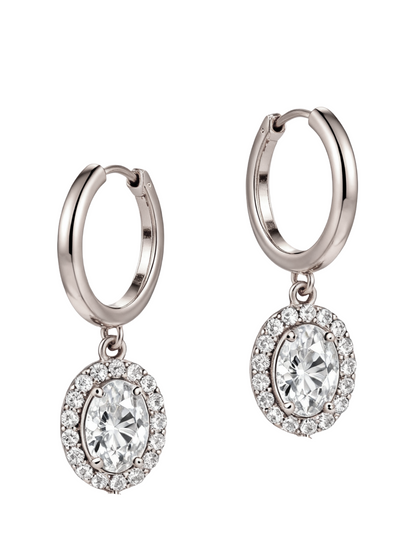 Neha Oval shape Lab Diamond solitaire Earrings - Jewelslane