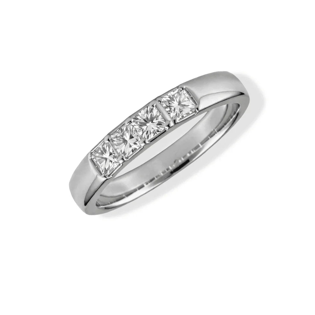 Nera Lab grown Princess cut Diamonds band in gold - Jewelslane
