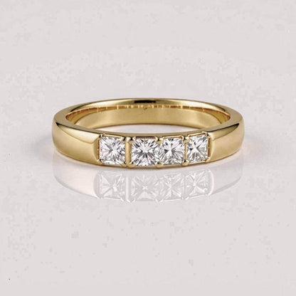 Nera Lab grown Princess cut Diamonds band in gold - Jewelslane