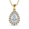 Niki Pear Shape Lab Solitaire Diamond Pendant - Jewelslane