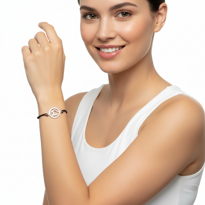 Aum Bracelet in Silver