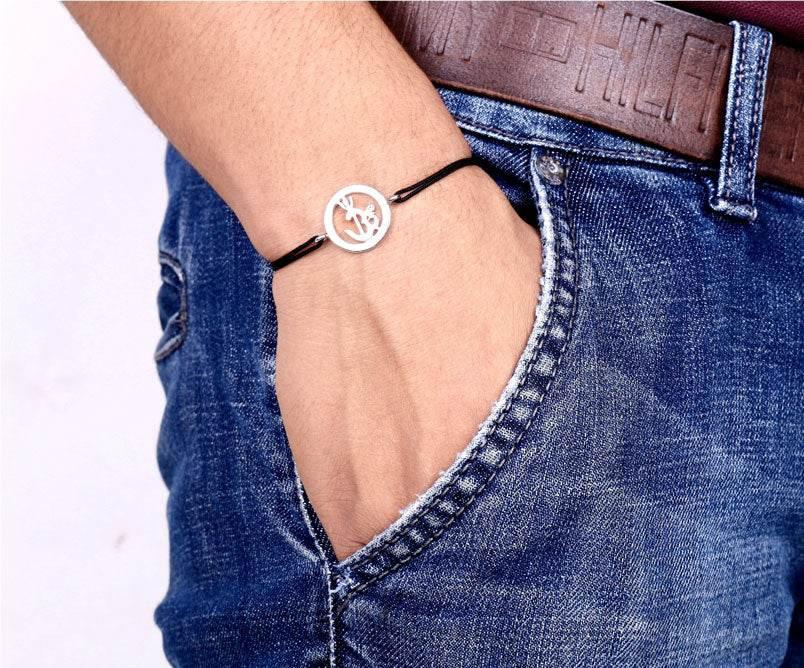 Om Shakti Bracelet in Silver with Diamonds - Jewelslane
