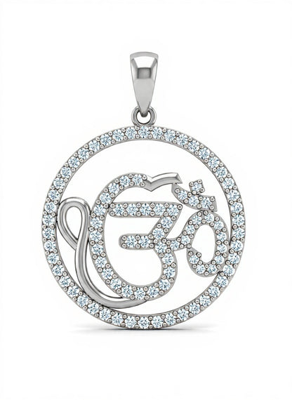 Om IK Onkaar Fusion Pendant in gold with diamonds - jewelslane