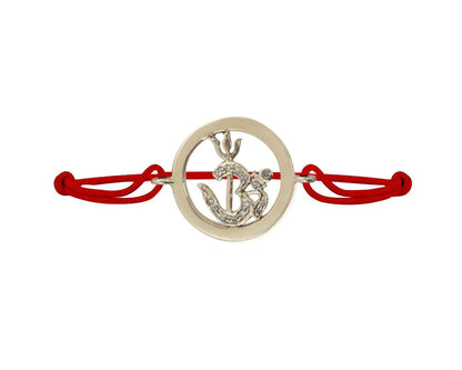 Om Shakti Bracelet in Gold with Diamond - Jewelslane