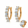 Pabla Emerald Cut Lab Grown Diamonds Hoop Earrings - Jewelslane