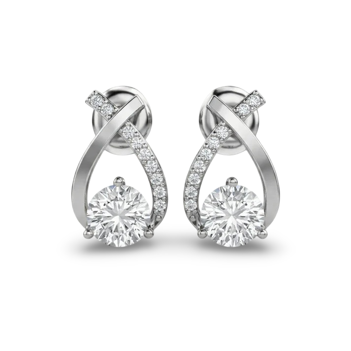 Pali Lab Grown Diamond Daily wear Earrings -jewelslane