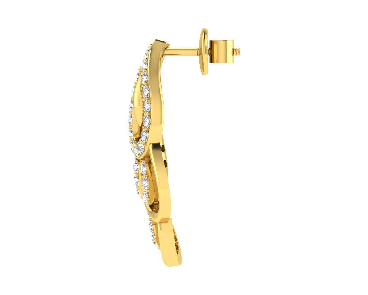 Pamela Diamond Earrings in Gold - Jewelslane