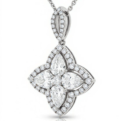 Pana Pear shape Lab Diamond Solitaire pendant - Jewelslane