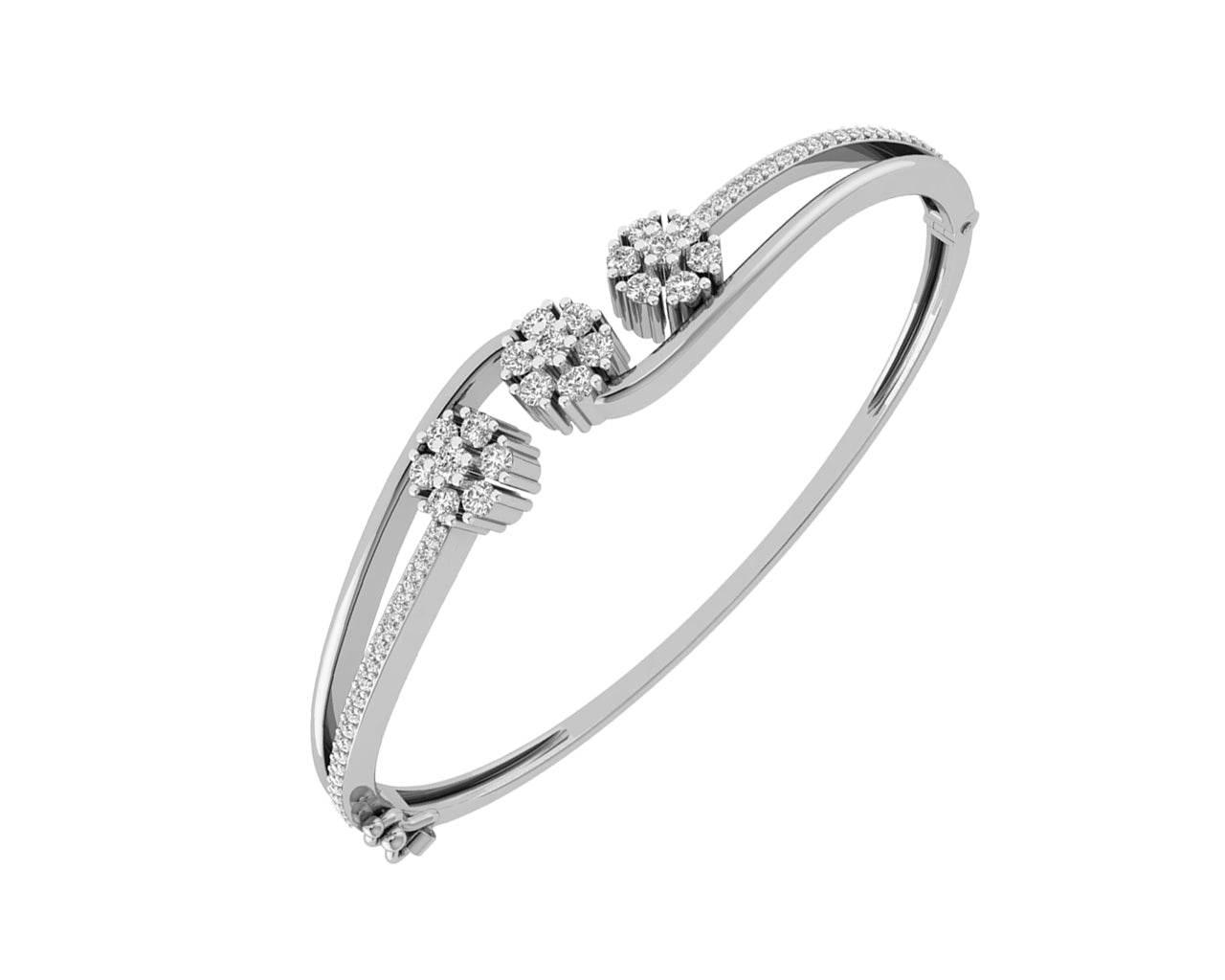 Paoli diamond bracelet in 18k dual tone Gold - Jewelslane