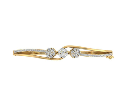 Paoli diamond bracelet in 18k dual tone Gold - Jewelslane