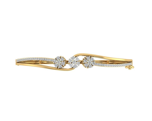 Paoli diamond bracelet in 18k dual tone Gold - Jewelslane