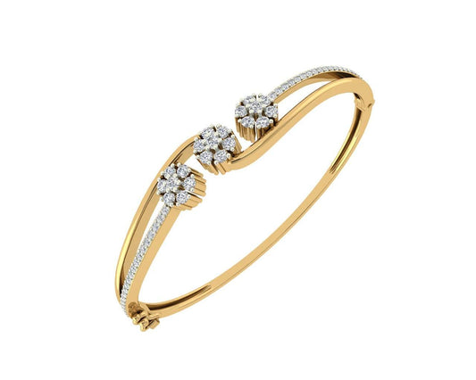 Paoli diamond bracelet in 18k dual tone Gold - Jewelslane