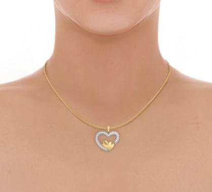 Fiona Diamond Heart Pendant - Jewelslane