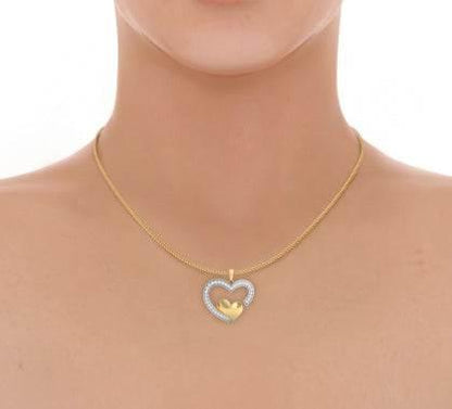 Fiona Diamond Heart Pendant - Jewelslane