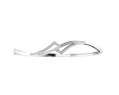 Perla Diamond Half Bangle in gold - Jewelslane