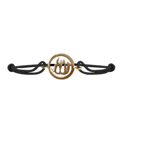 Allah Single Diamond Bracelet in Gold
