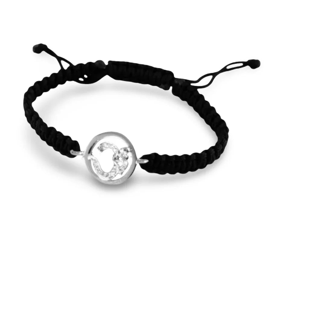 Om Diamond Bracelet in Silver