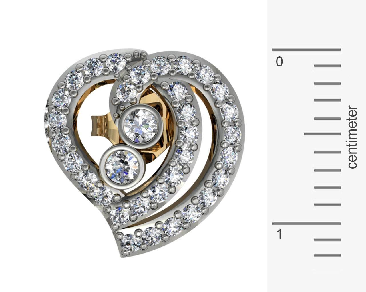 Precious Hearts Diamond Earstuds - Jewelslane