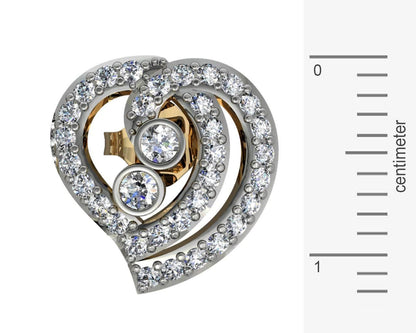 Precious Hearts Diamond Earstuds - Jewelslane