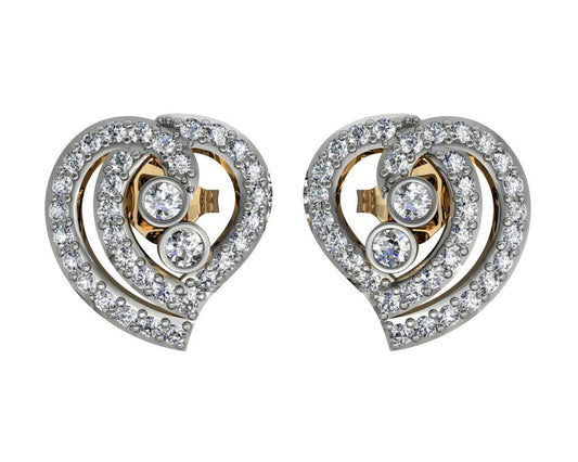Precious Hearts Diamond Earstuds - Jewelslane