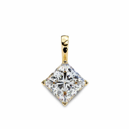 Princess Lab Grown Diamond Solitaire Pendant - Jewelslane