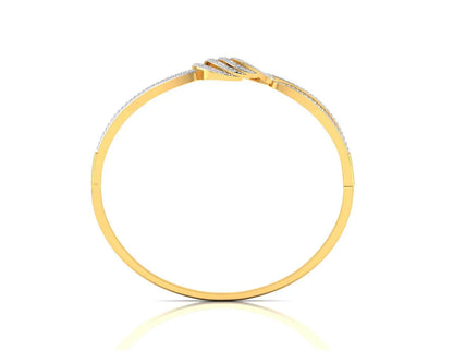 Remy Diamond Half Bangle in gold - Jewelslane