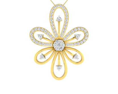Rhea Diamond Pendant in Gold - Jewelslane