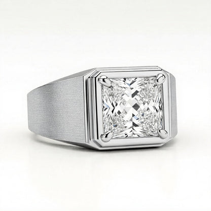 Riley Princess Cut Diamond solitaire Ring for Men - jewelslane