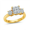 Rina Princess Cut Lab Grown Diamond solitaire ring set in gold - Jewelslane