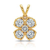 Round Brilliant Diamond Clover Pendant - Jewelslane