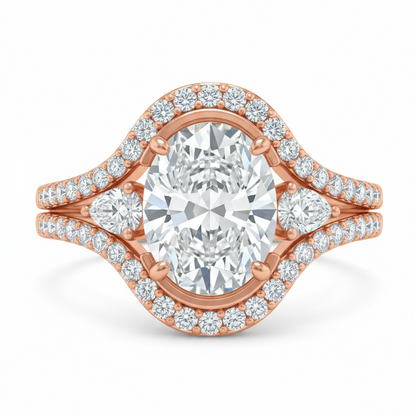 Saba Oval Shape Lab Diamond Solitaire Ring - Jewelslane