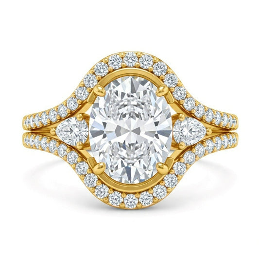 Saba Oval Shape Lab Diamond Solitaire Ring - Jewelslane
