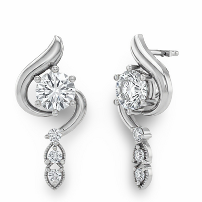 Sabia Lab diamond Delicate Drop earrings - Jewelslane
