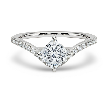 Sabra Princess Cut Lab Diamond Solitaire Ring - Jewelslane