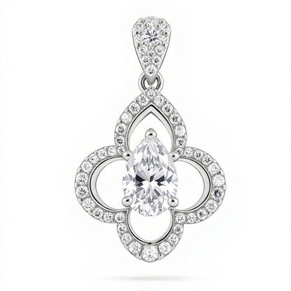 Sahira Pear Shape Lab grown Diamond solitaire pendant - Jewelslane